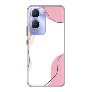 Чехол цветочный дизайн для Vivo Y36c (Розовый фон)