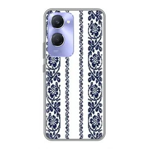 Силиконовый Чехол на Vivo Y36c с картинкой Вышиванки (Синяя вышиванка)