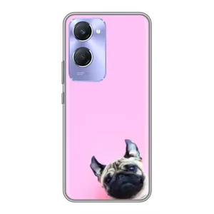 Бампер для Vivo Y36c з картинкою "Песики" (Собака на рожевому)