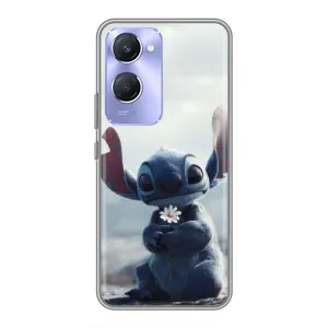 Чехол с рисунком Стич для Vivo Y36c (Стич с цветочком)