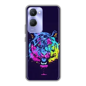 Силіконовий бампер з картинкою звірів для Vivo Y36c (Тигр-Арт)