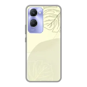 Чехол цветочный дизайн для Vivo Y36c (Зелёный фон)