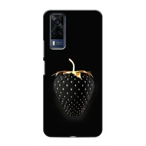 Чехол с изображением вкусной еды для Vivo Y51 (2020) (Чёрная клубника)