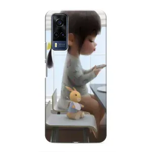Девчачий Чехол для Vivo Y51 (2020) (Девочка с игрушкой)
