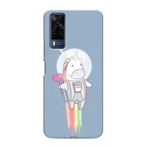 Чехол Unicorn на Vivo Y51 (2020) (Единорог космонавт)