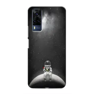 Силіконовый Чохол з принтом "Космонавти" на Vivo Y51 (2020) (Космонавт романтик)