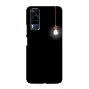 Чехол с картинками на черном фоне для Vivo Y51 (2020) (Лампочка)