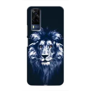 Чехол с картинкой на Vivo Y51 (2020) (Лев - синий)