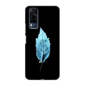 Чехол с картинками на черном фоне для Vivo Y51 (2020) (Листочек)