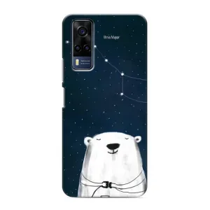 Силиконовый бампер с картинкой животных для Vivo Y51 (2020) (Медведица)