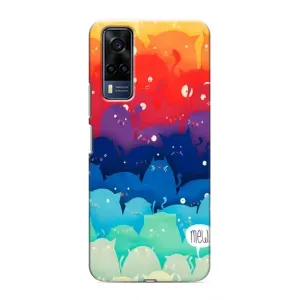 Силиконовый чехол с котиком для Vivo Y51 (2020) (Mew)