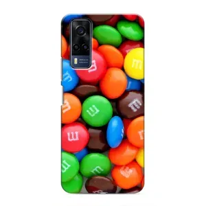 Чехол с изображением вкусной еды для Vivo Y51 (2020) (Разноцветные M&M'S)