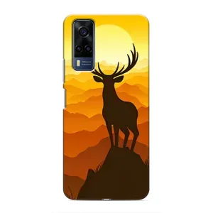 Чехлы с изображением разных животных для Vivo Y51 (2020) (Силуэт Оленя)