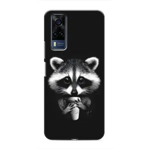 Силиконовый Чехол с Енотами на Vivo Y51 (2020) (С кофем)