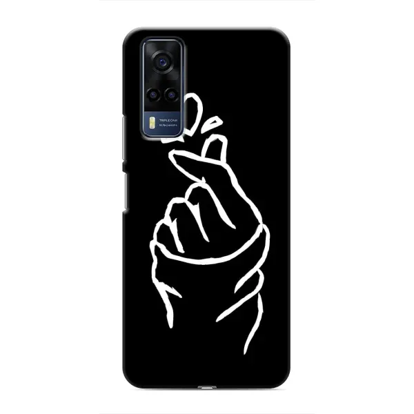 Чехол с рисунком «Сердце на черном» для Vivo Y51 (2020) Чехол с рисунком «Сердце на черном» для Vivo Y51 (2020)
