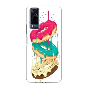 Чехол с изображением вкусной еды для Vivo Y51 (2020) (Сочные пончики)
