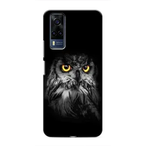 Чехлы с принтом СОВЫ для Vivo Y51 (2020) (Сова на чёрном)