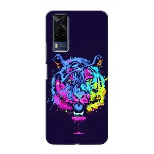 Силиконовый бампер с картинкой животных для Vivo Y51 (2020) (Тигр-Арт)