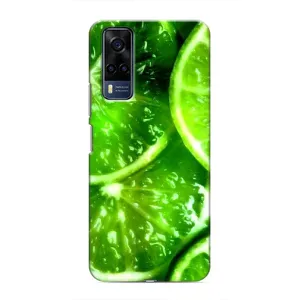 Чехол с изображением вкусной еды для Vivo Y51 (2020) (Яркий ЛАЙМ)