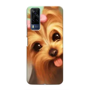 Чехол (ТПУ) Милые собачки для Vivo Y51 (2020) (Йоршенский терьер)