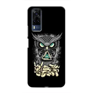 Чехлы с принтом СОВЫ для Vivo Y51 (2020) (Зеленые глаза)