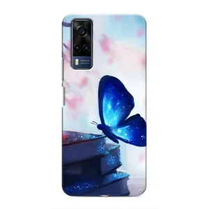 Силиконовый бампер с картинкой животных для VIVO Y53S (Бабочка синяя)