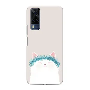 Чехол на тематику: Коты для Vivo Y53S (Белый котик)