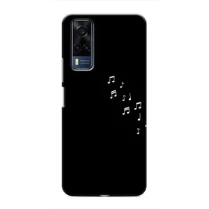 Чехол с картинками на черном фоне для VIVO Y53S (Ноты)