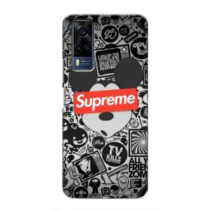 Чехол с Брендами одежды на Виво Y53S (Supreme Маус)