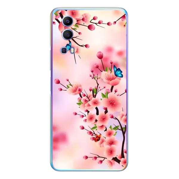 Чехол с рисунком «Бабочки на сакуре» для Vivo Y72 Чехол с рисунком «Бабочки на сакуре» для Vivo Y72