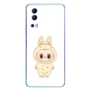 Чохол з принтом Лабубу для Vivo Y72 (Бежевий Лабубу)