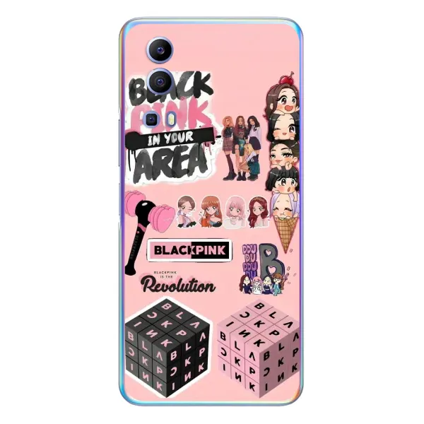 Чехол с рисунком «BLACK PINK коллаж» для Vivo Y72 Чехол с рисунком «BLACK PINK коллаж» для Vivo Y72