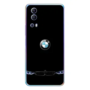 Силиконовый бампер с картинкой машины на Vivo Y72 (Черный BMW)