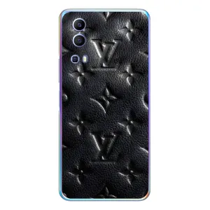 Текстурный Чехол Louis Vuitton для Виво У72 (Черный ЛВ)