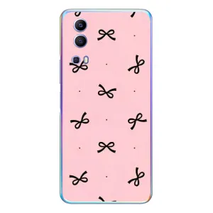 Чехол банты для Vivo Y72 (Черные бантики)
