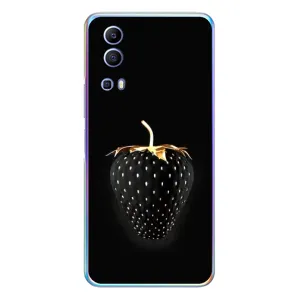 Чехол с изображением вкусной еды для Vivo Y72 (Чёрная клубника)