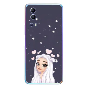 Чехол Стильные девушки на Vivo Y72 (Девушка и сердечки)