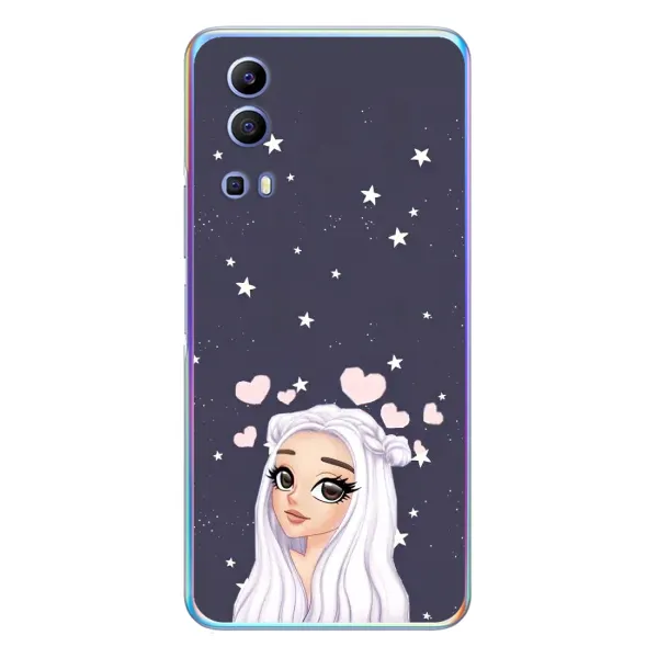 Чехол с рисунком «Девушка и сердечки» для Vivo Y72 Чехол с рисунком «Девушка и сердечки» для Vivo Y72