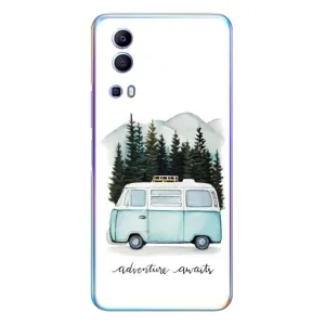 Силиконовый бампер с картинкой машины на Vivo Y72 (Домик на колесах)