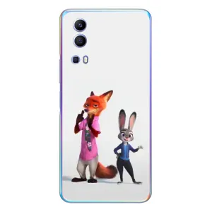 Силиконовый чехол с принтом Зоотрополіс для Vivo Y72 (Джуди и Ник)
