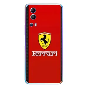 Силиконовый бампер с картинкой машины на Vivo Y72 (Ferrari Logo)