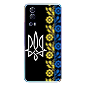 Силиконовый Чехол на Vivo Y72 (Герб и вышыванка)