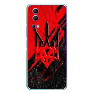 Чехлы УПА (Красно-Чёрный) на Vivo Y72 (Герб в цвете УПА)