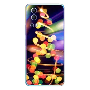 Чехол Новогодняя Елка на Vivo Y72 (Гирлянды)