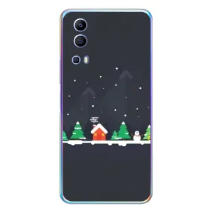 Силиконовый бампер на рождество для Vivo Y72 (Город зимний)