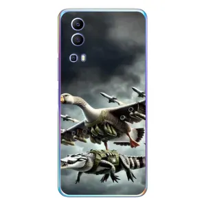 Чехол с мемами тралалело тралала для Vivo Y72 (Гусини и крокодило)