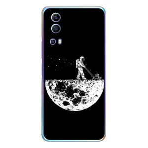 Силиконовый Чехол с принтом "Космонавты" на Vivo Y72 (Космонавт)