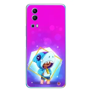Чехол Бравл Старс для Vivo Y72 (Леон в костюме Акулы)