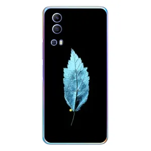 Чехол с картинками на черном фоне для Vivo Y72 (Листочек)