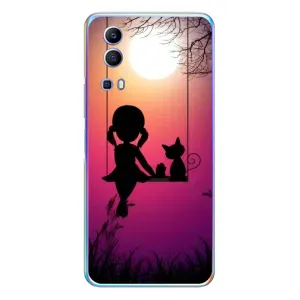 Девчачий Чехол для Vivo Y72 (На качели)